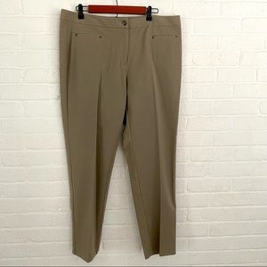 HOLLAND AVE PANTS TAN BROWN KHAKI FLAT PANEL WORK CASUAL CAREER SIZE 16
